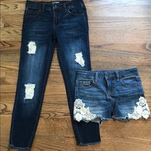 Cat and Jack jegging size 10, shorts medium